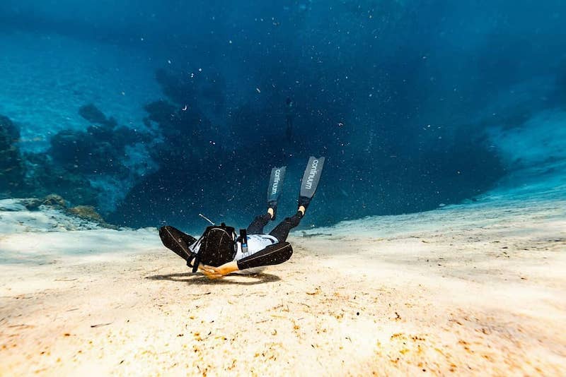 Roberto Berto Freediving Instructor and Chief of safety at vertical blue bahamas blue hole