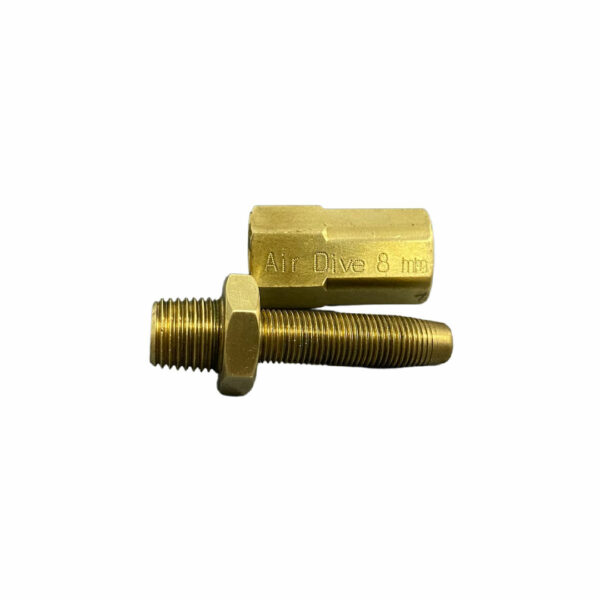 8mm Brass Hose End 2