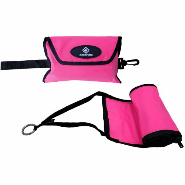 Ocean Pro PSD Deco Buoy with Pouch - Pink - Diversworld Scuba Diving Gear - Online Shop Cairns Australia