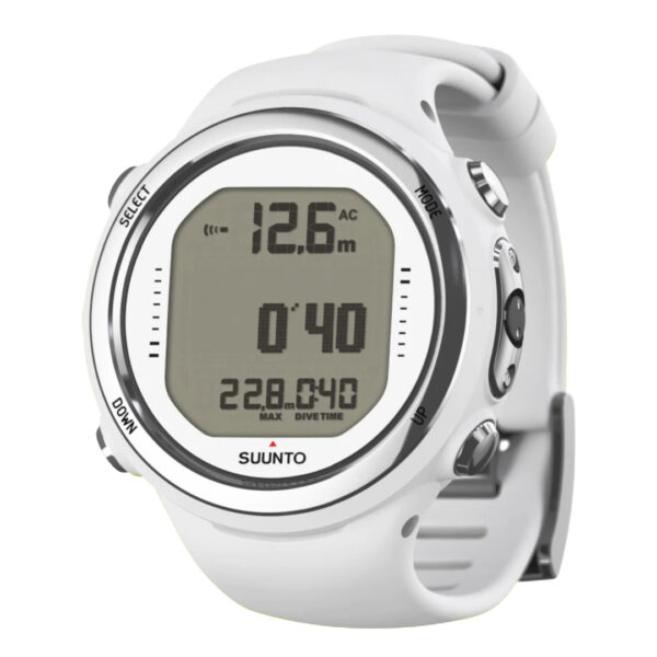 Suunto D4i Novo White Dive Computer Angle - Diversworld Spearfishing Gear Online Store Cairns Australia