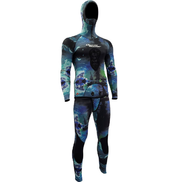 Ocean Hunter Oceanus 2mm Wetsuit Blue Camouflage - Diversworld Spearfishing Gear Online Store Cairns Australia