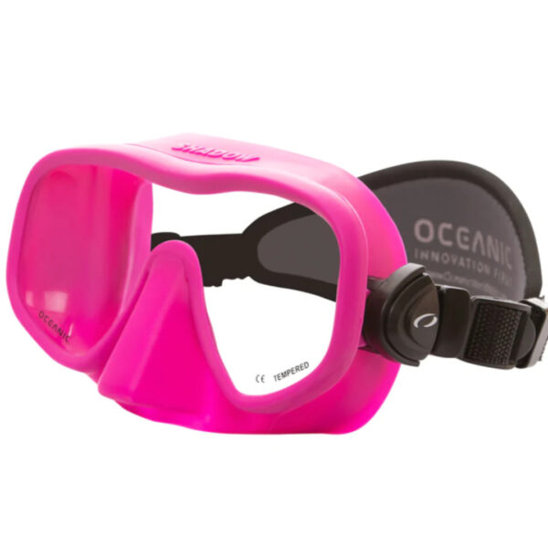 Oceanic Shadow Mask Pink with Strap - Diversworld - Spearfishing - Cairns - Australia