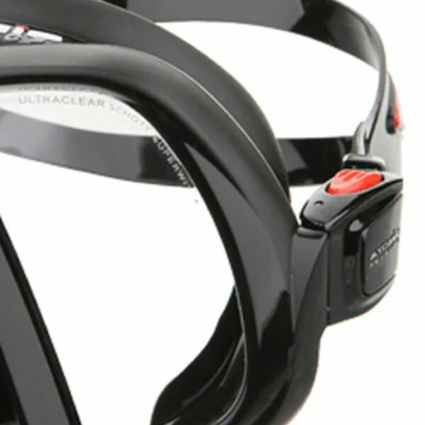 Atomic Venom Frameless Mask Black Detail - Diversworld - Scuba Diving Snorkeling Spearfishing Cairns