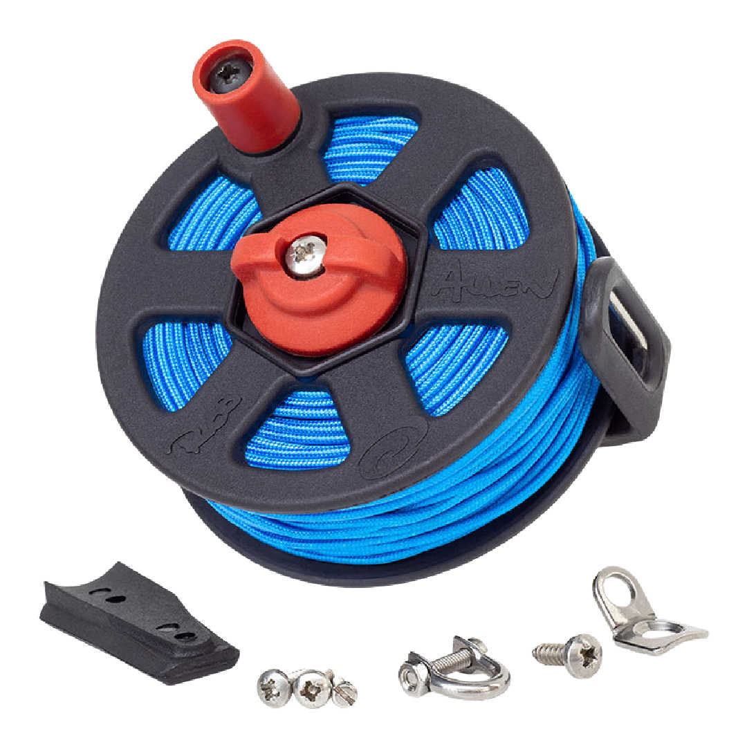 Rob Allen LP Vecta Gun Reel With Ant Line Blue - Diversworld Spearfishing Gear Online Store