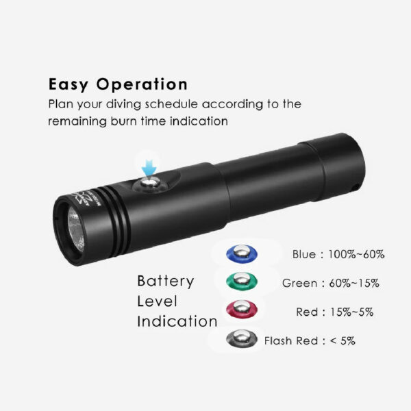 X-Adventurer M1200 Dive Torch - Black - Instructions - Diversworld Scuba Diving Gear Online Store